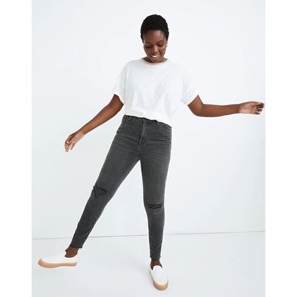 NWT Madewell Tall Curvy High-Rise Skinny Jeans in Black Sea, Size 23T - Picture 1 of 16